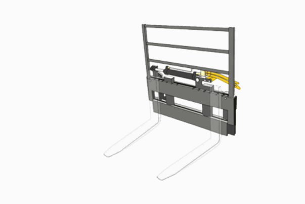 Fork side-shift on standard carriage