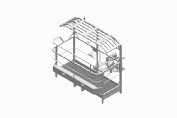 Slewing aerial work platform for tunnels